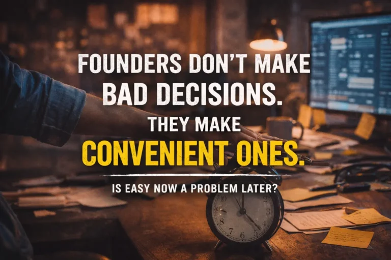 bad decisions founders make